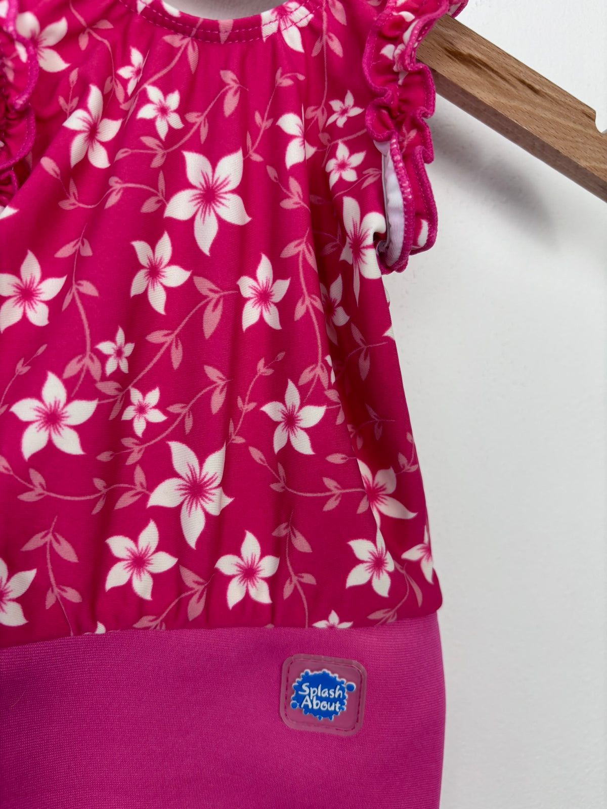 Splash About Pink Floral Happy Nappy Swimsuit 0-3 Months-Swimming-Second Snuggle Preloved