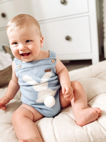Beacon London Blue Bunny Romper-Rompers-Second Snuggle Preloved