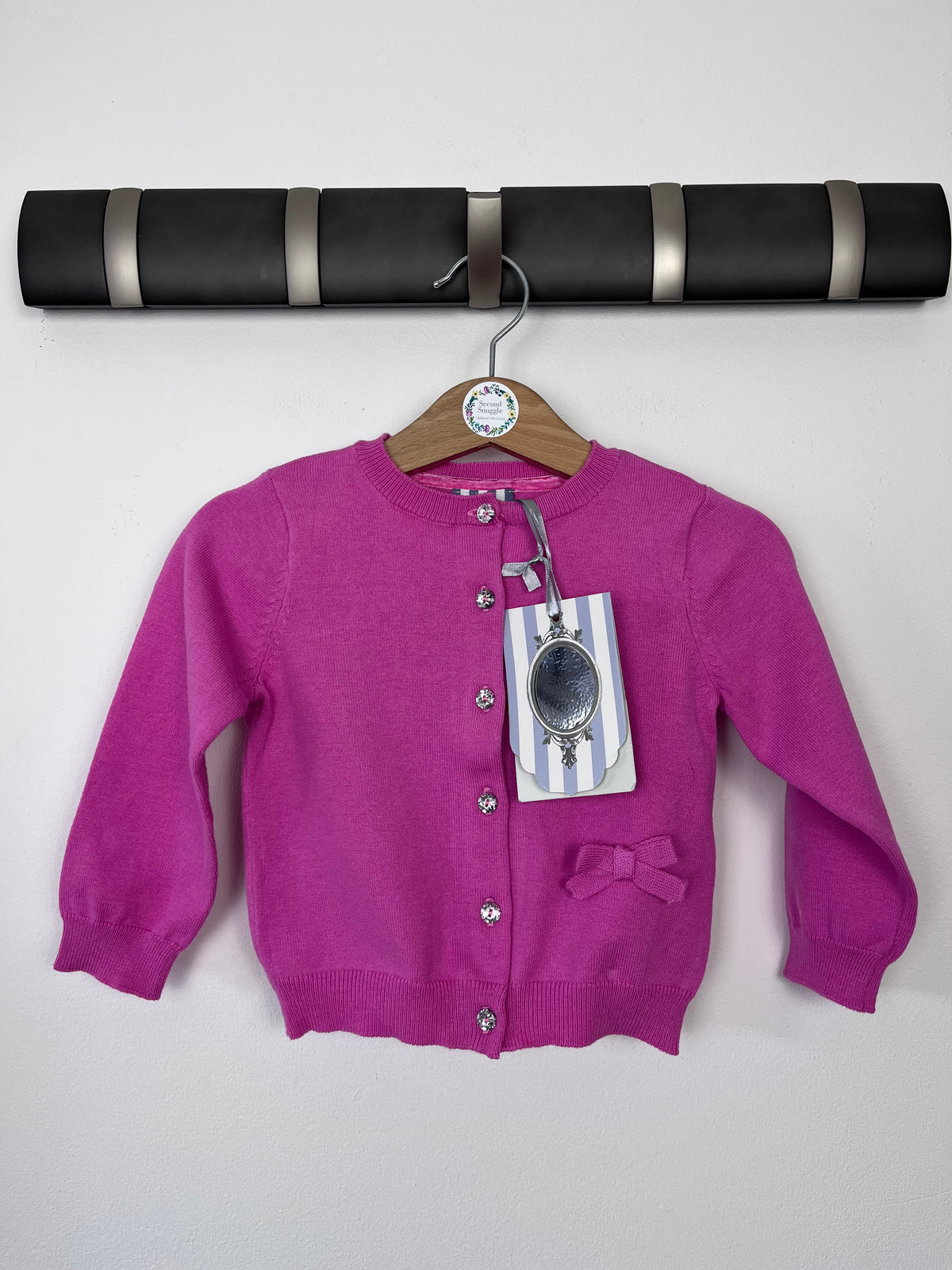 Angel's Face Pink Back Detail Cardigan 1-2 Years-Cardigans-Second Snuggle Preloved