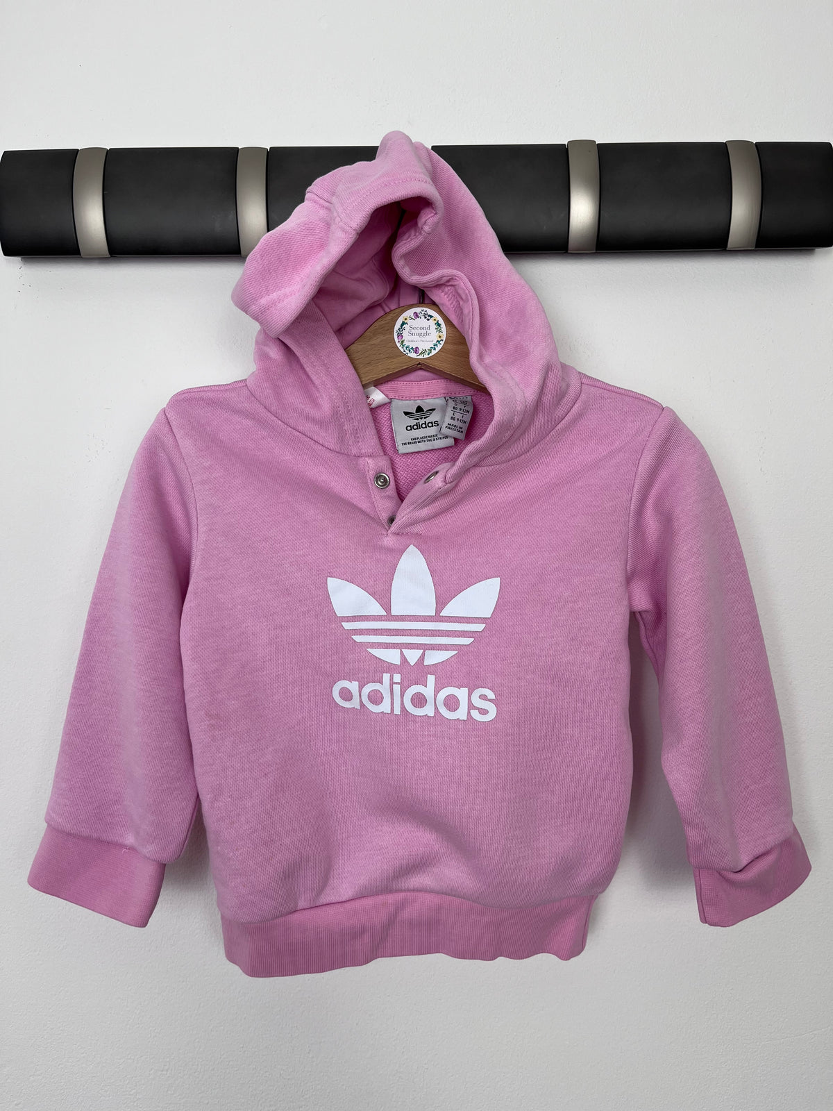 Adidas Pink Hoodie 9-12 Months-Hoodies-Second Snuggle Preloved