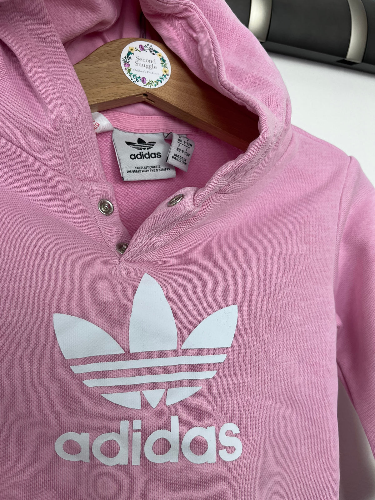 Adidas Pink Hoodie 9-12 Months-Hoodies-Second Snuggle Preloved