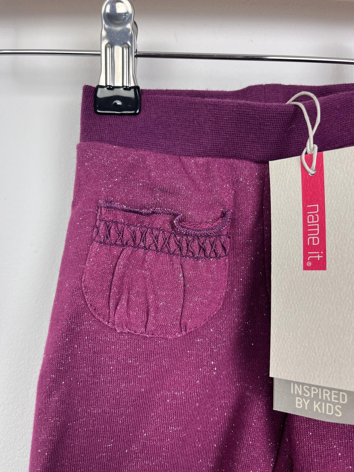 Name It Purple Sparkle Trousers 1-2 Months-Trousers-Second Snuggle Preloved