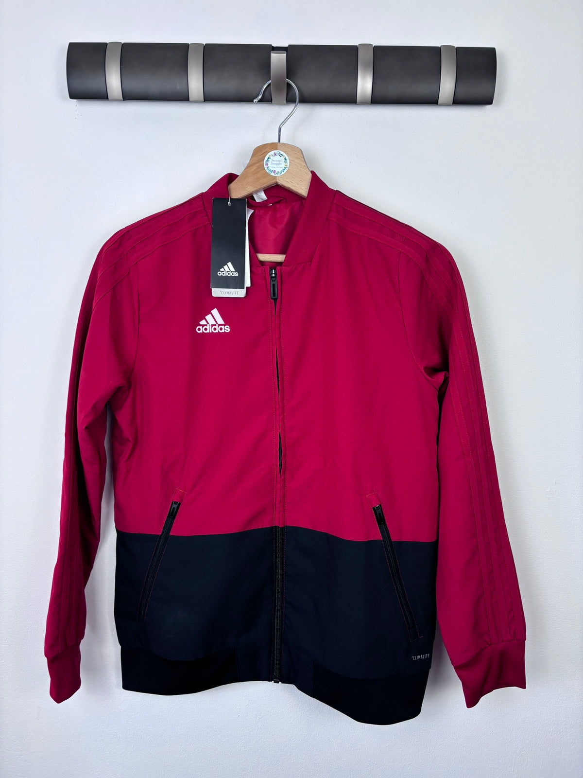 Adidas Pink Navy Climalite Zip Jacket 11-12 Years-Jackets-Second Snuggle Preloved