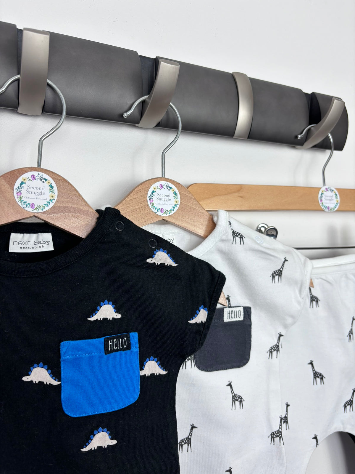 Next Dinosaur and Giraffe Three Piece Set Up To 3 Months-Sets-Second Snuggle Preloved