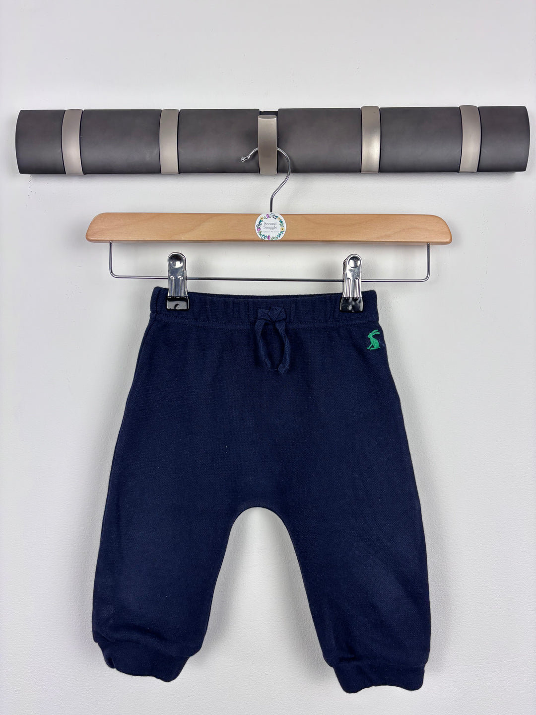 Joules Navy Joggers 6-9 Months-Trousers-Second Snuggle Preloved