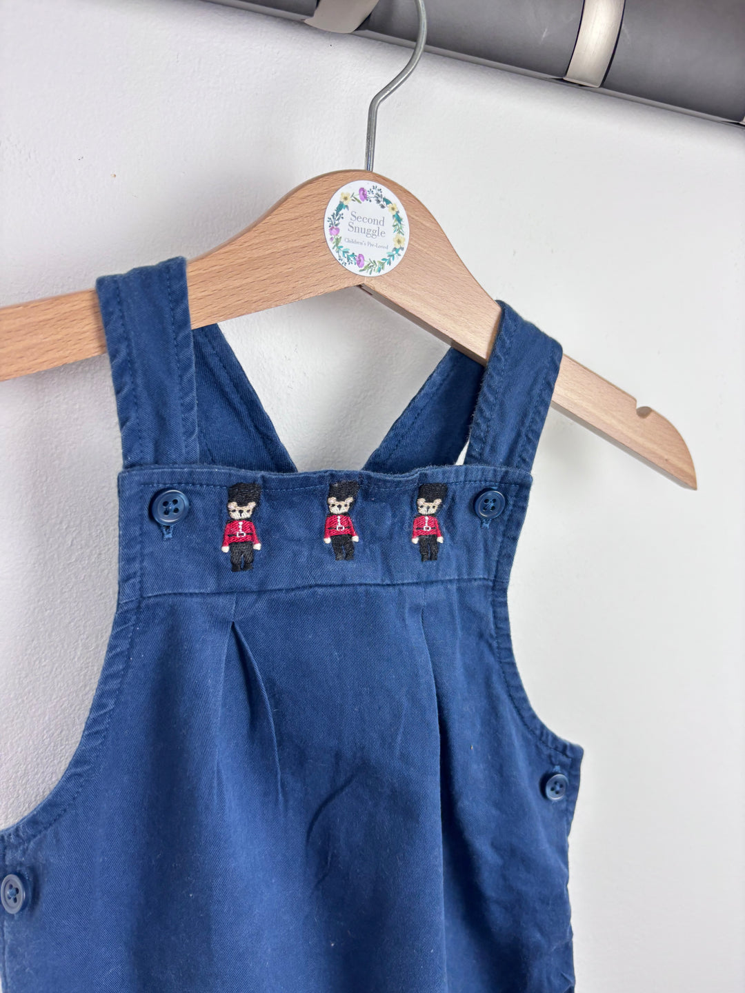 Next Navy Dungarees 0-3 Months-Dungarees-Second Snuggle Preloved