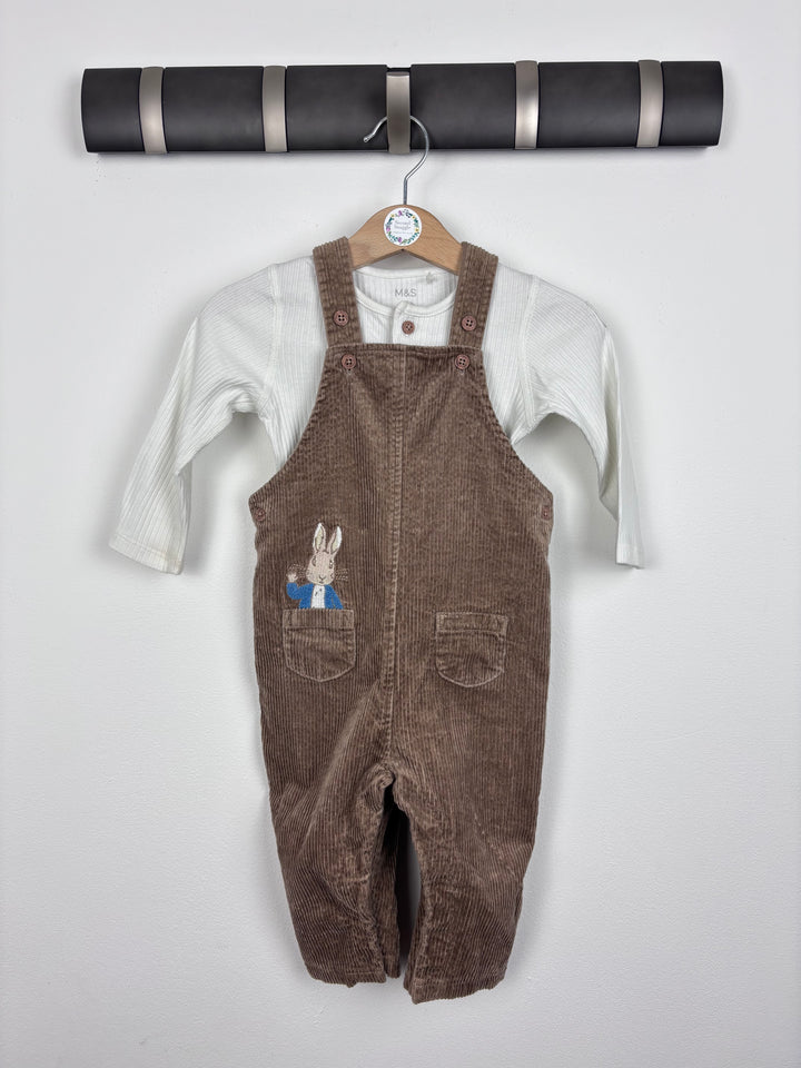 M&S Peter Rabbit Dungarees 9-12 Months-Dungarees-Second Snuggle Preloved