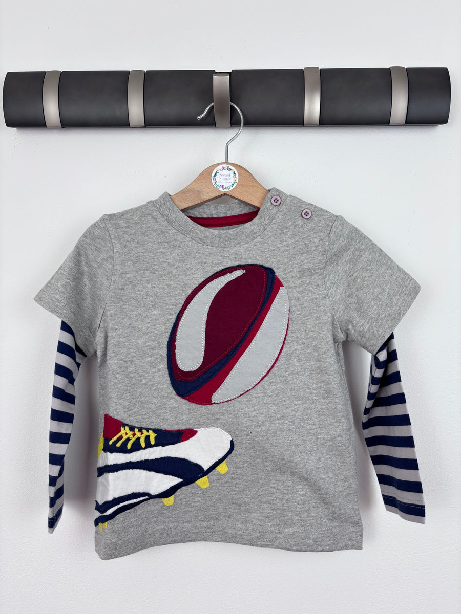 Mini Boden Long Sleeve Rugby Top 18-24 Months-Tops-Second Snuggle Preloved