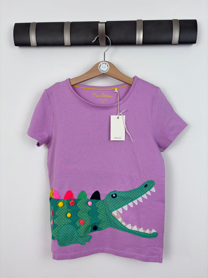 Mini Boden Pink Crocodile T-shirt 7-8 Years-Tops-Second Snuggle Preloved