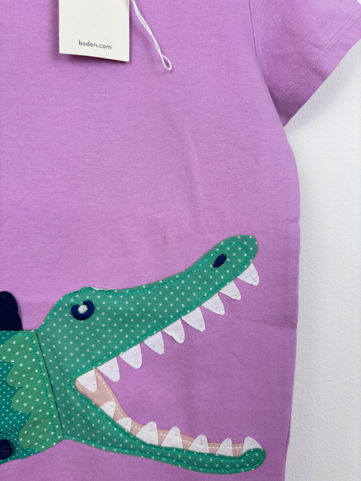 Mini Boden Pink Crocodile T-shirt 7-8 Years-Tops-Second Snuggle Preloved