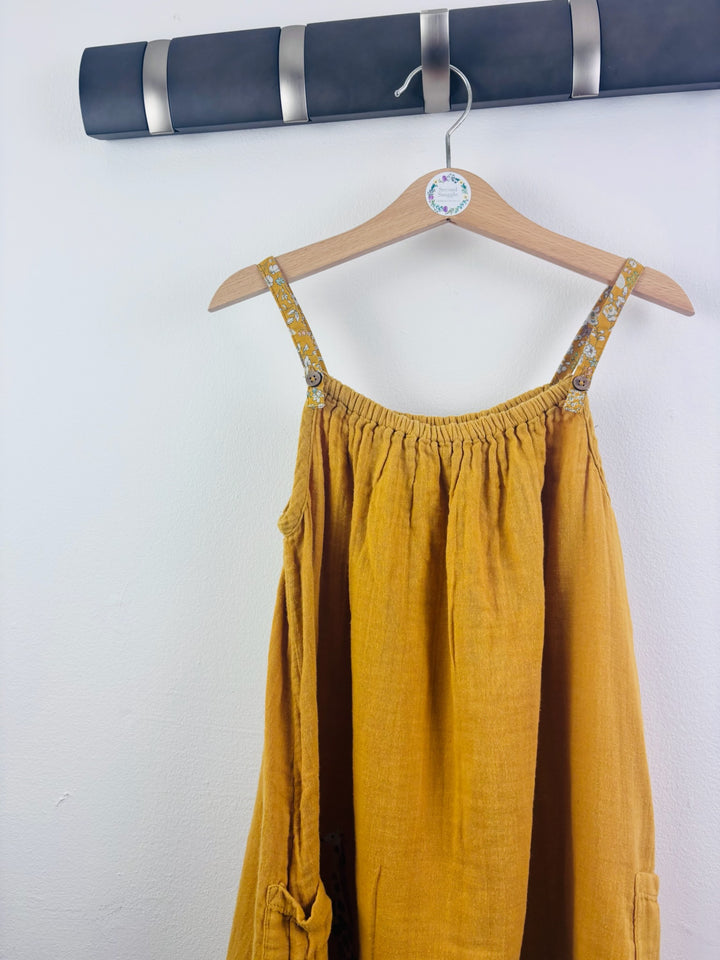 Next Mustard Animal Appliqué Dress 5-6 Years