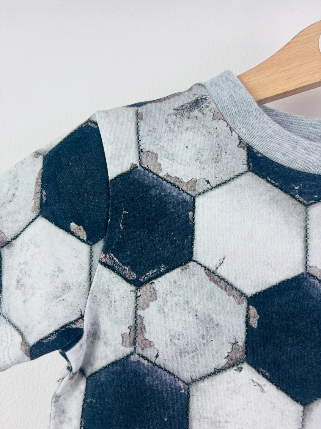 Molo Black White Football Print T-Shirt 18-24 Months 92