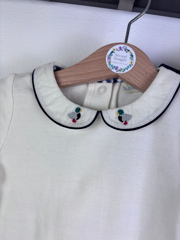 JoJo Maman Bébé Cream Fox Vest Set 3 Pack 0-3 Months-Vests-Second Snuggle Preloved