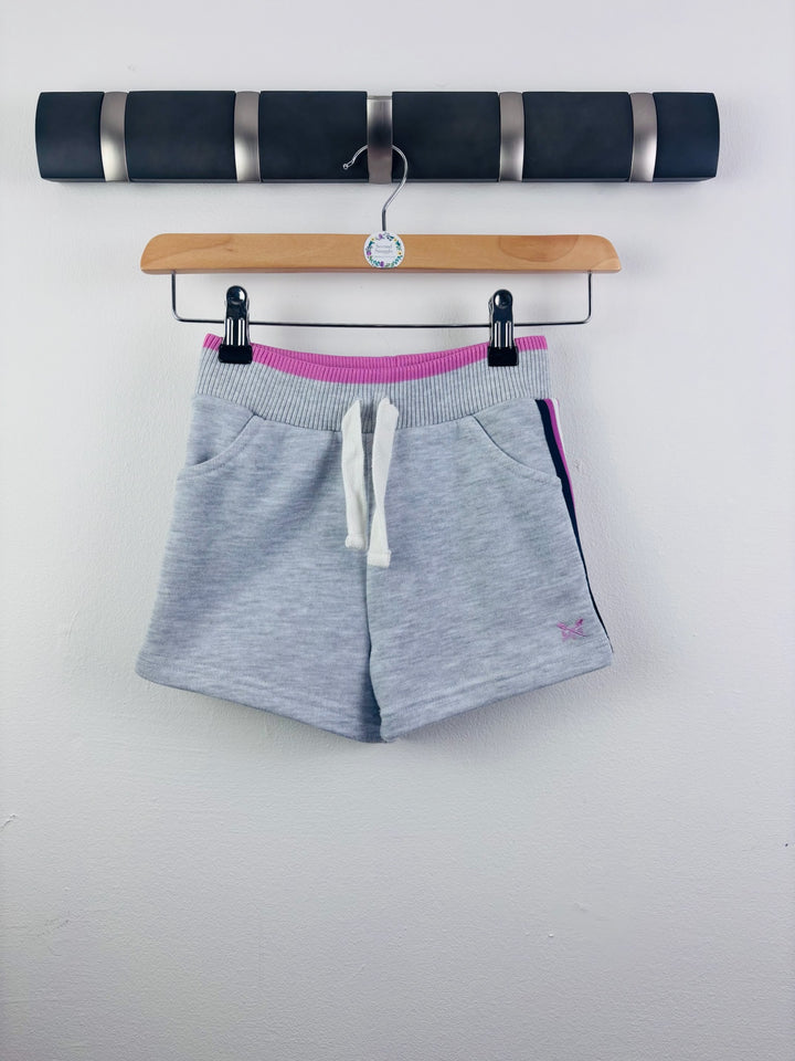 Crew Clothing Grey Jersey Shorts Pink Trim 5-6 Years