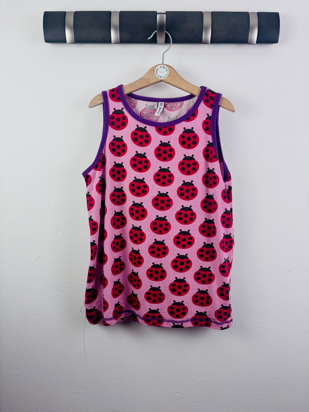 Maxomorra Pink Ladybird Vest Top 11-12 Years-Tops-Second Snuggle Preloved