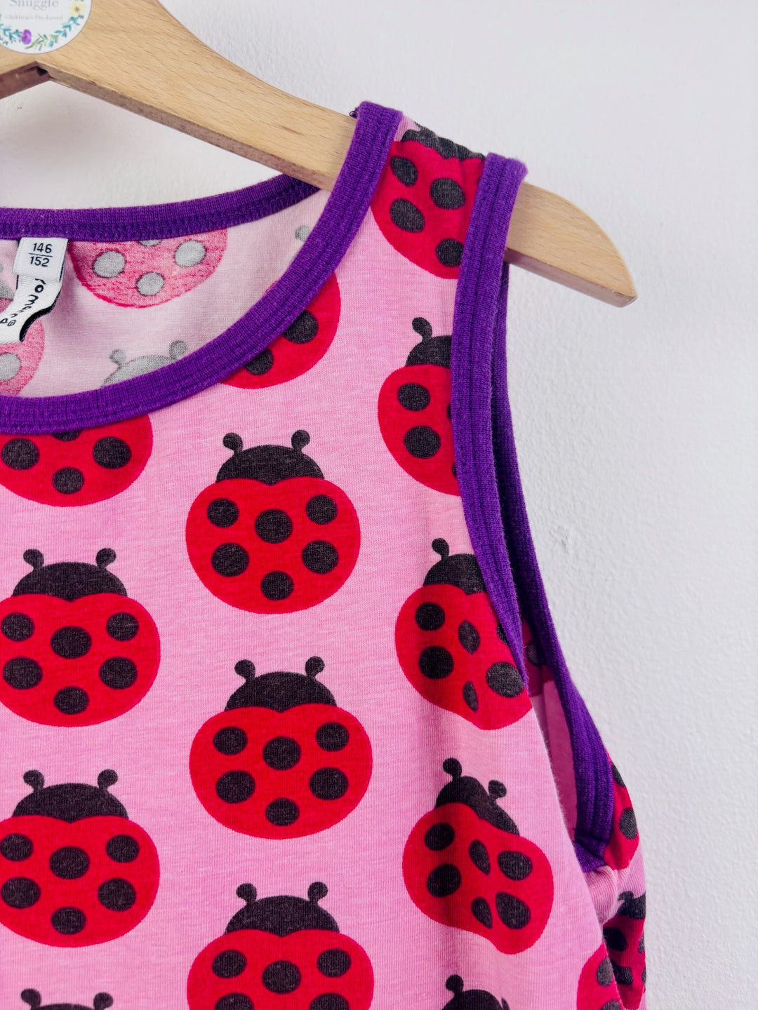 Maxomorra Pink Ladybird Vest Top 11-12 Years