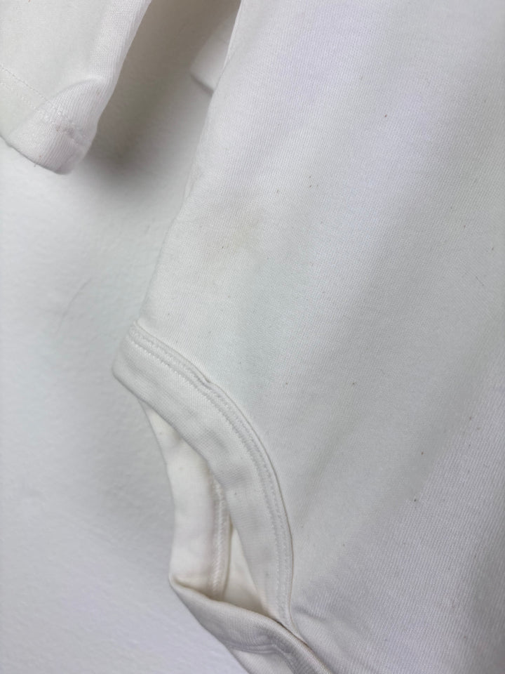 JoJo Maman Bébé Cream Bodysuit Set Floral Mouse Print Long Sleeve 0-3 Months-Vests-Second Snuggle Preloved