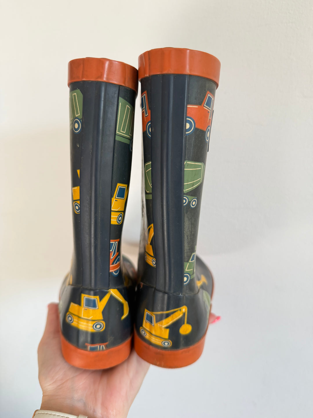 JoJo Maman Bébé Construction Vehicle Wellington Boots UK 10-Boots-Second Snuggle Preloved