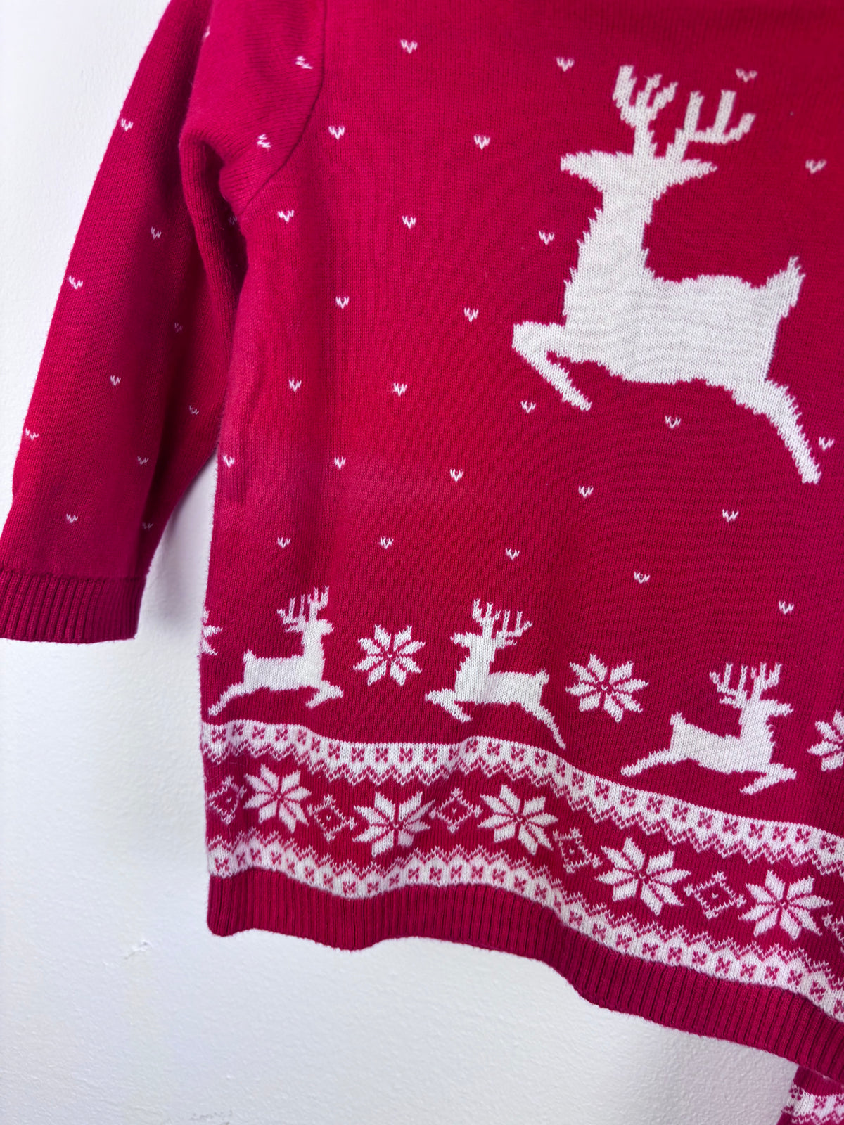 George Red Knitted Set Reindeer Pattern 9-12 Months-Sets-Second Snuggle Preloved