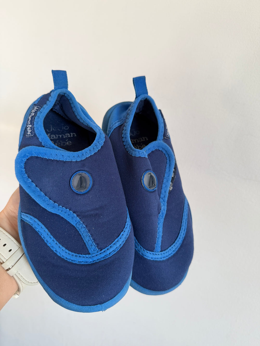 JoJo Maman Bébé Navy Aqua Shoes UK 9-Shoes-Second Snuggle Preloved