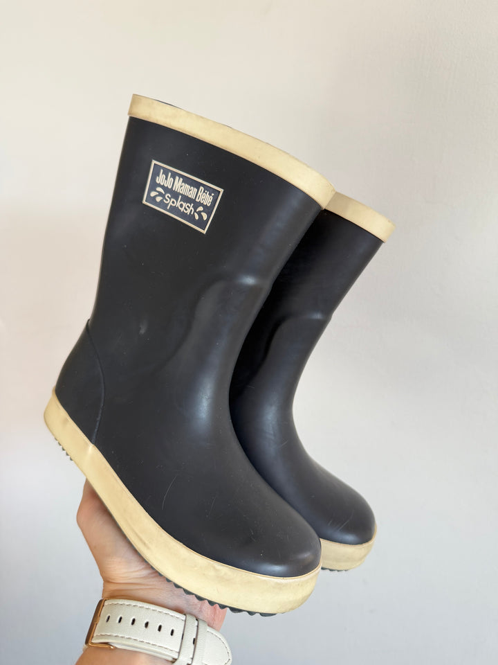 JoJo Maman Bébé Navy Wellington Boots UK 10-Boots-Second Snuggle Preloved