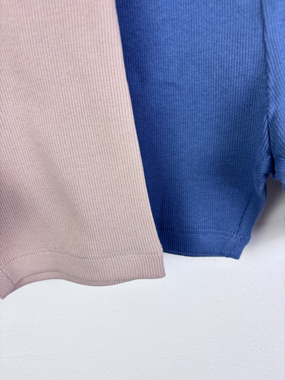 M&S Ribbed Shorts Set Cream Blue 2-3 Years-Shorts-Second Snuggle Preloved