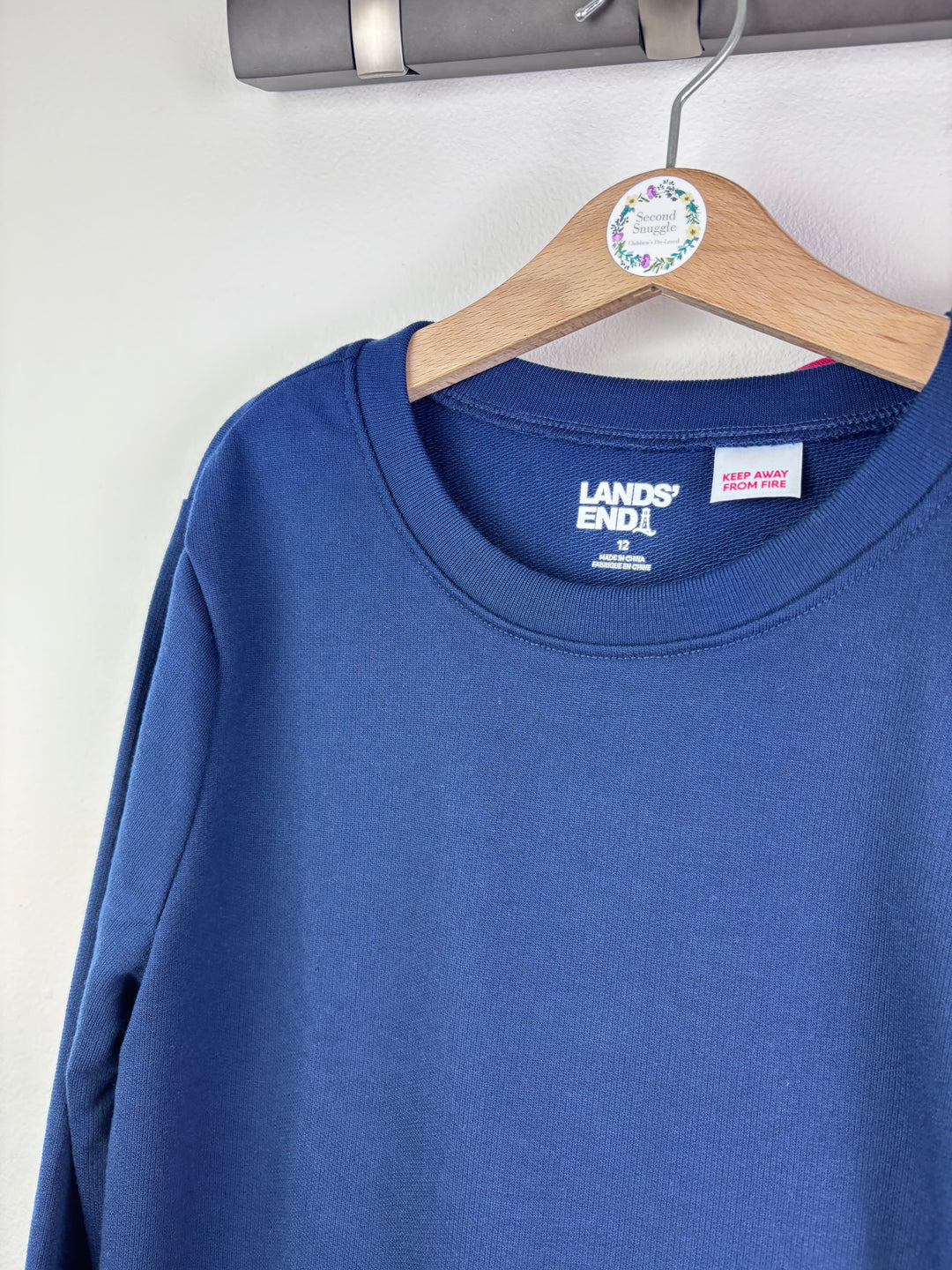 Lands’ End Blue Red Long Sleeve Tops 12 Years-Tops-Second Snuggle Preloved