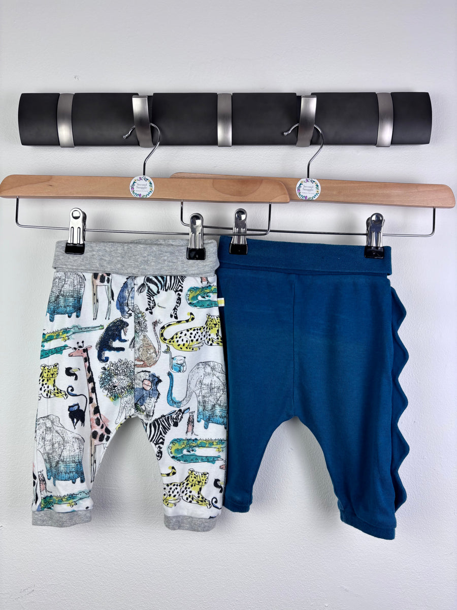 Next Animal Print Blue Baby Leggings 3-6 Months-Leggings-Second Snuggle Preloved