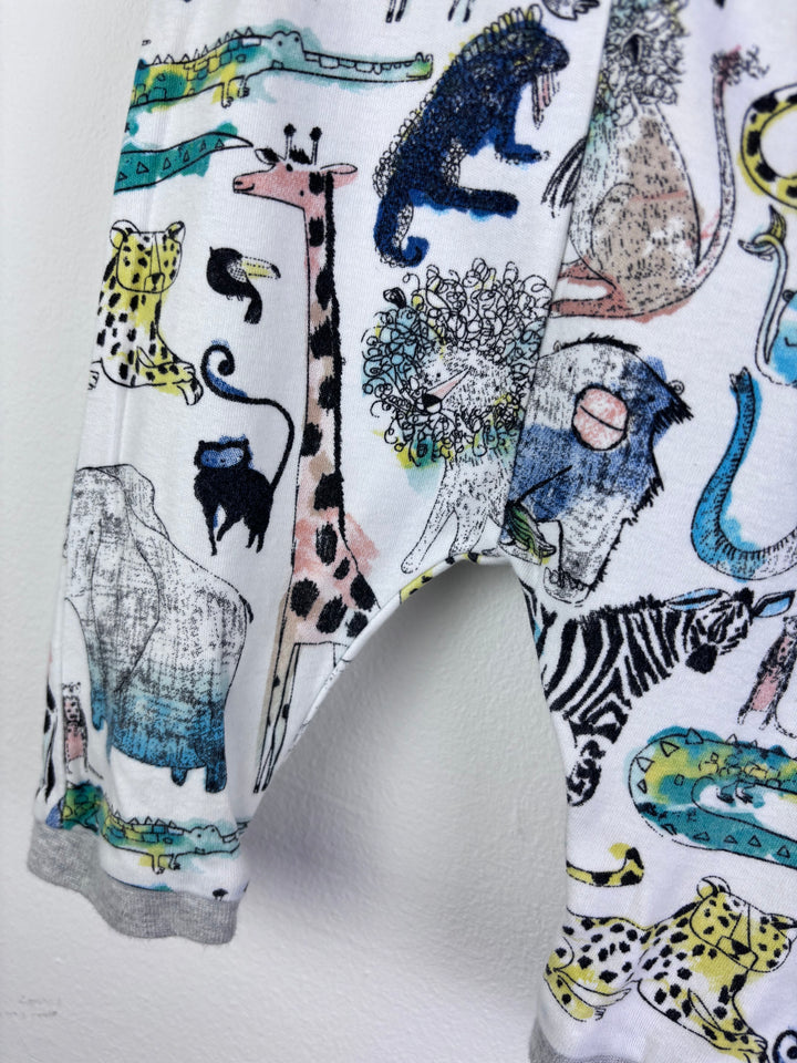Next Animal Print Blue Baby Leggings 3-6 Months-Leggings-Second Snuggle Preloved