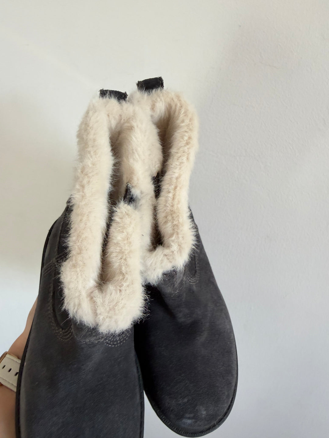Geox Grey Suede Faux Fur Lined Boots EU 30 UK 11.5
