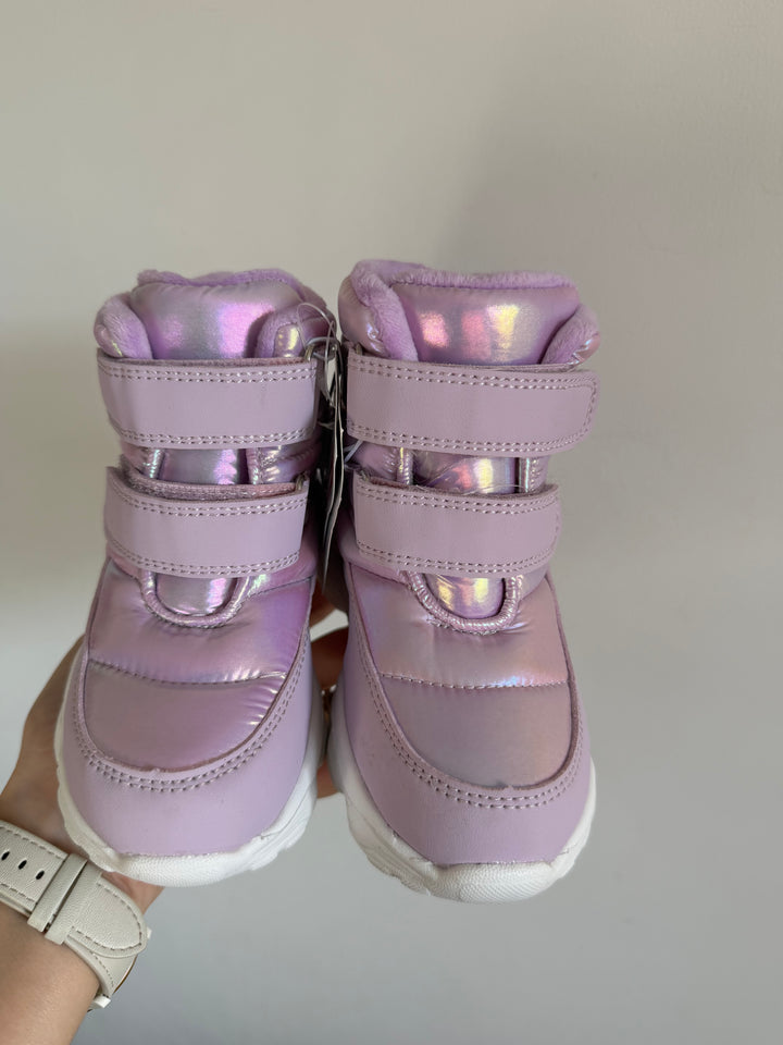 Matalan Lilac Metallic Winter Snow Boots UK 8