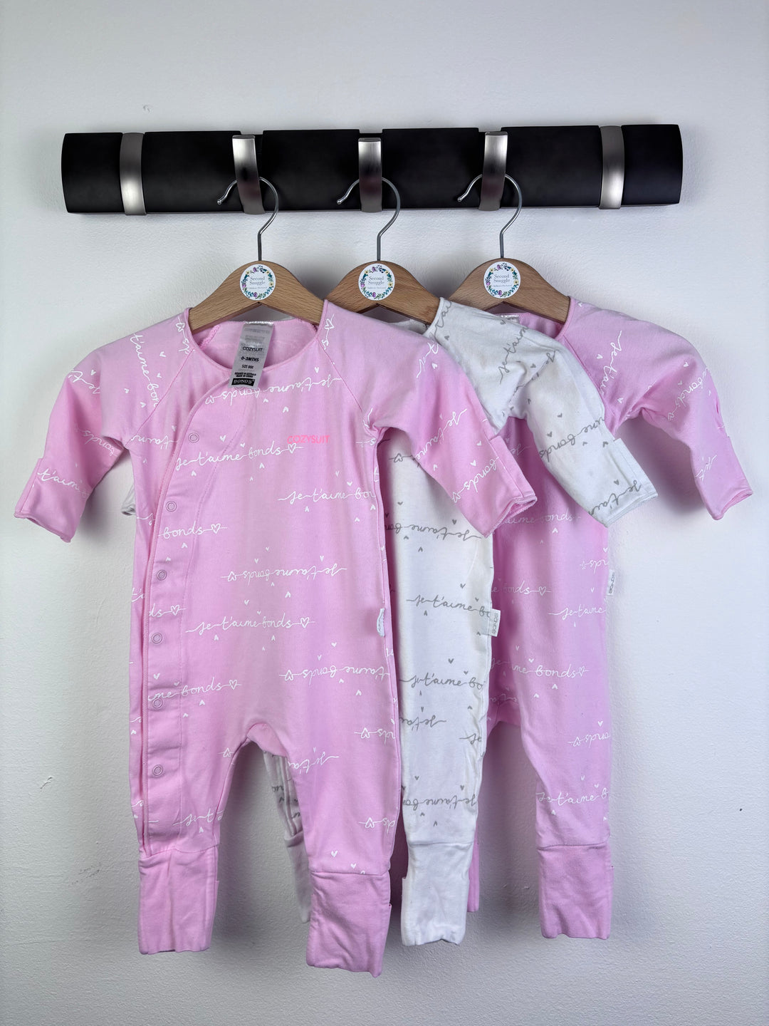 Bonds Pink Sleepsuit Set Cozysuit 0-3 Months-Sleepsuits-Second Snuggle Preloved