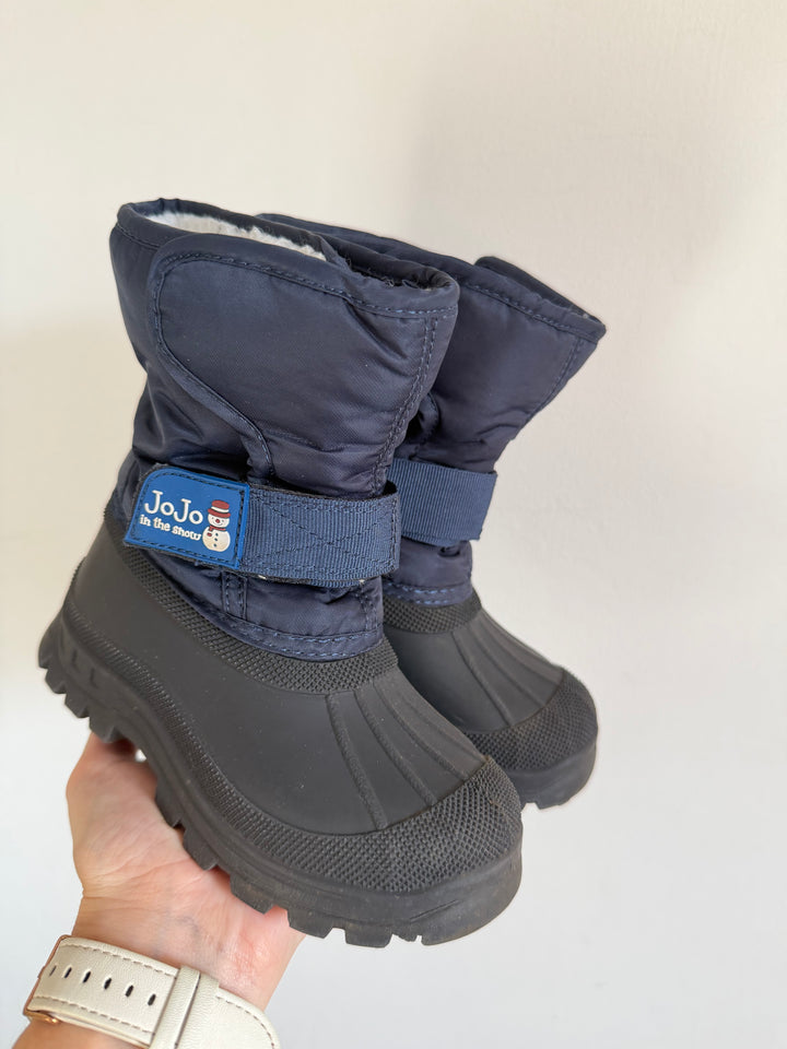 JoJo Maman Bébé Navy Winter Snow Boots UK 9 EU 27