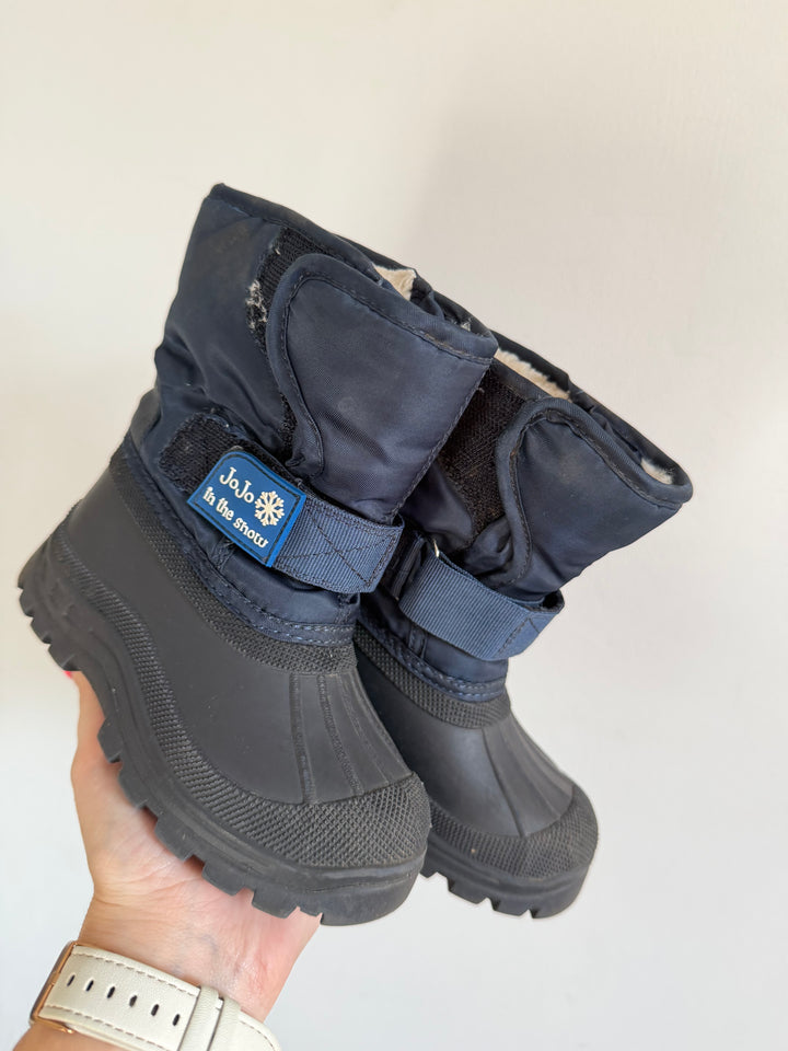 JoJo Maman Bébé Navy Snow Boots UK 8 EU 26