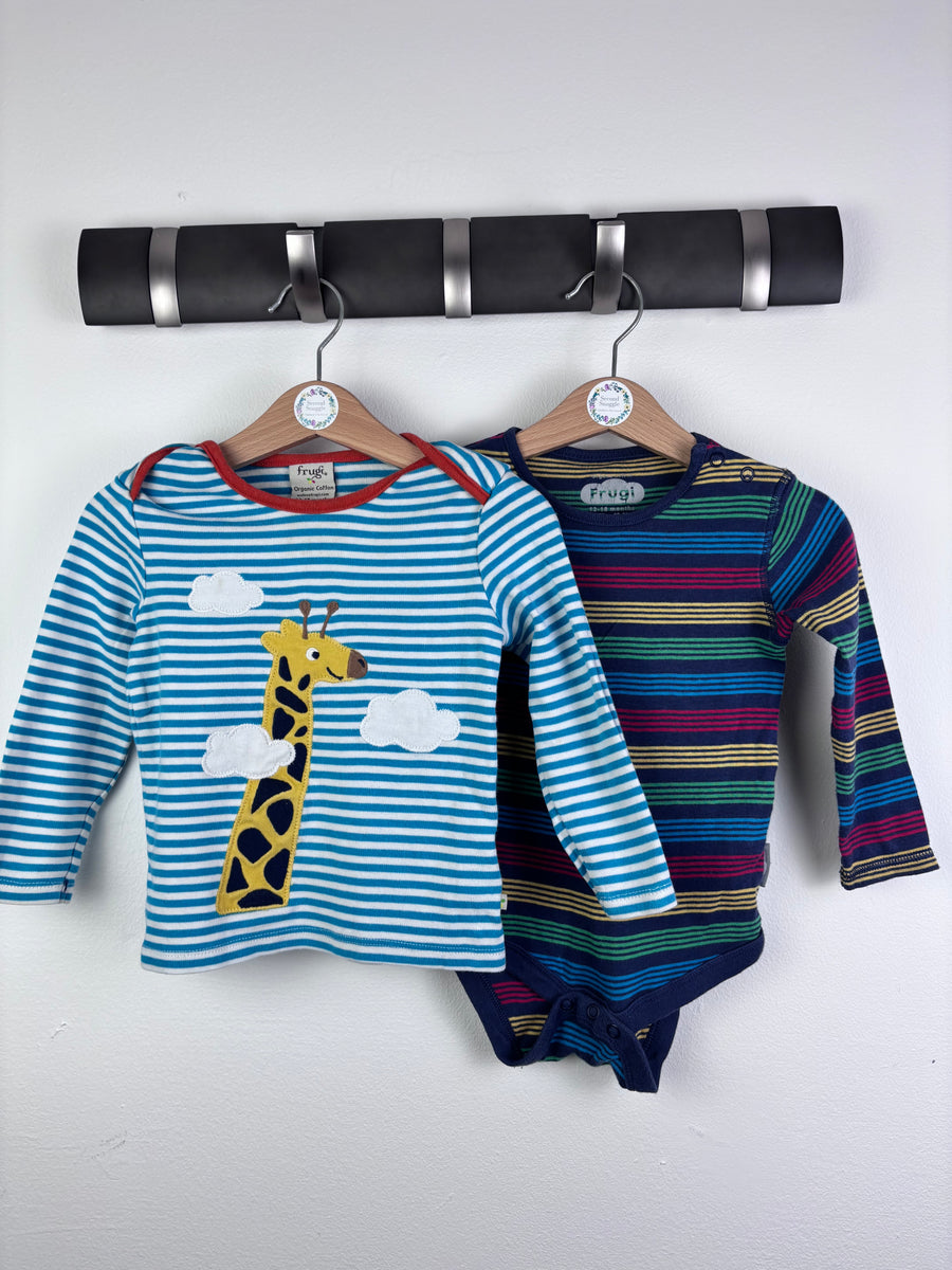 Frugi Stripe Top & Bodysuit Set 12-18 Months-Sets-Second Snuggle Preloved