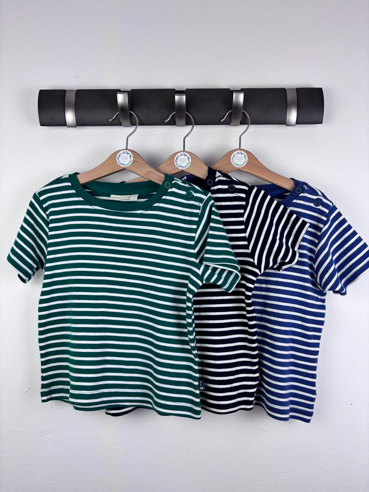 JoJo Maman Bebe Stripe T-Shirts Set 4-5 Years-Tops-Second Snuggle Preloved