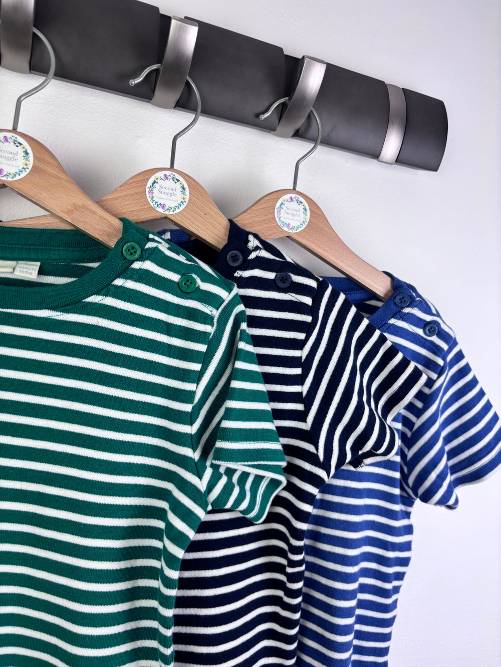 JoJo Maman Bebe Stripe T-Shirts Set 4-5 Years-Tops-Second Snuggle Preloved
