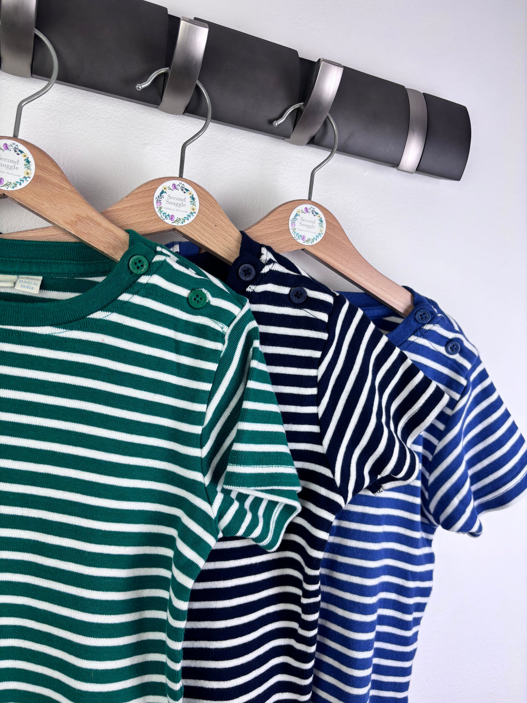 JoJo Maman Bebe Stripe T-Shirts Set 4-5 Years-Tops-Second Snuggle Preloved