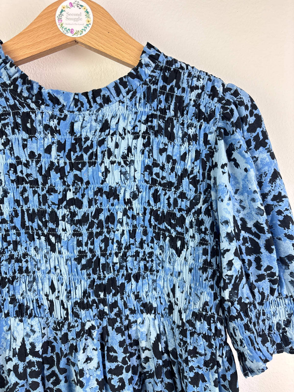 Whistles Blue Smock Dress 7-8 Years-Dresses-Second Snuggle Preloved