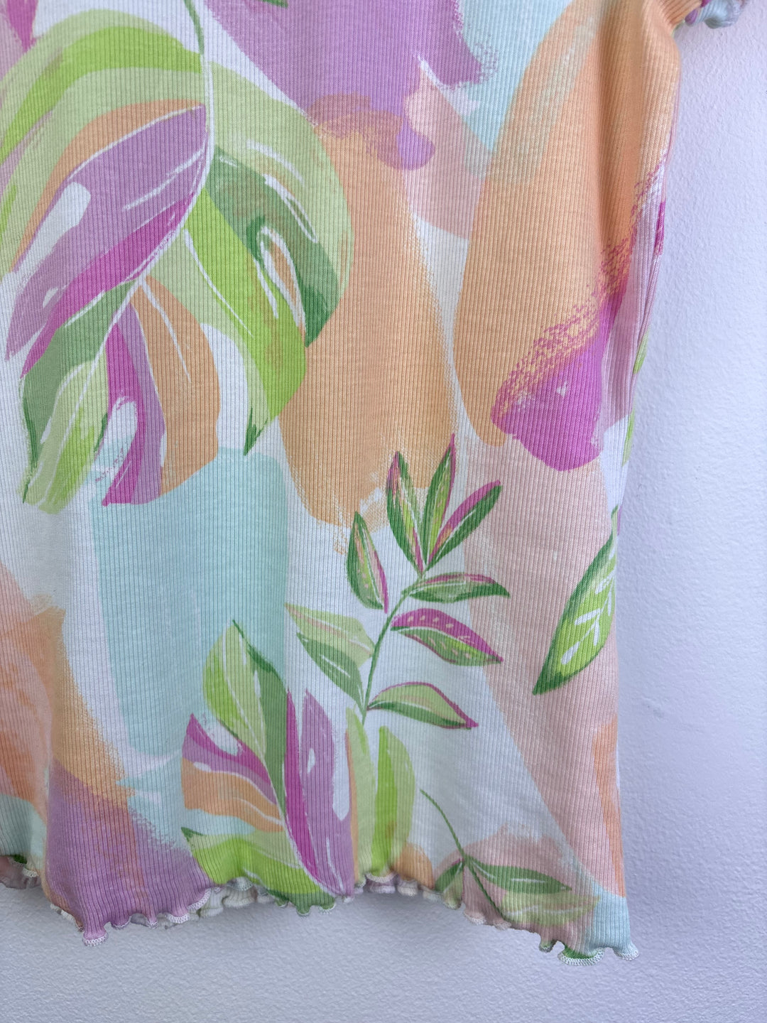 George Pastel Leaf Print T-Shirt 11-12 Years-Tops-Second Snuggle Preloved