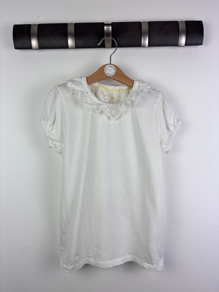 Mini Boden White Lace Collar Top 7-8 Years-Tops-Second Snuggle Preloved