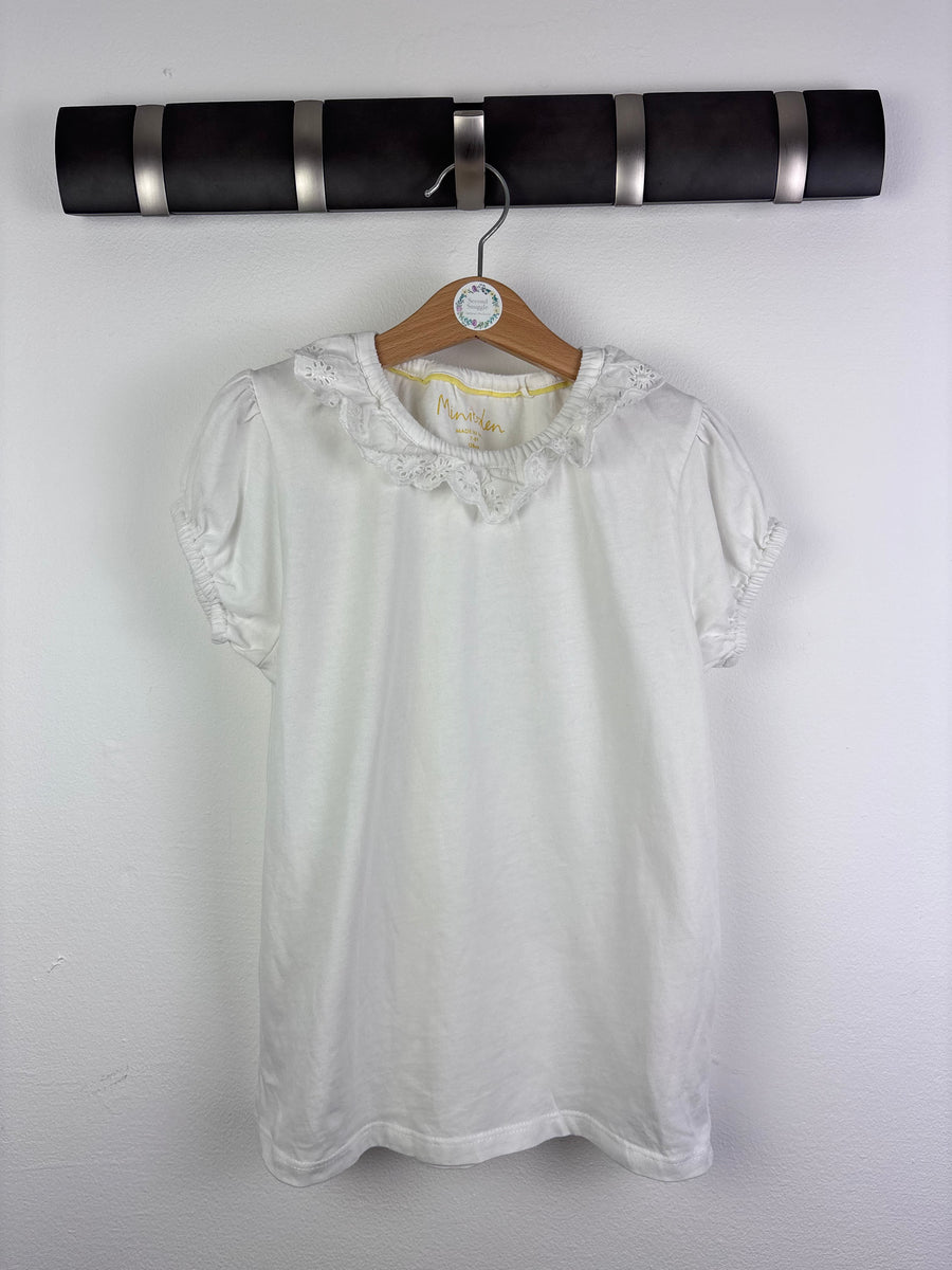 Mini Boden White Lace Collar Top 7-8 Years-Tops-Second Snuggle Preloved