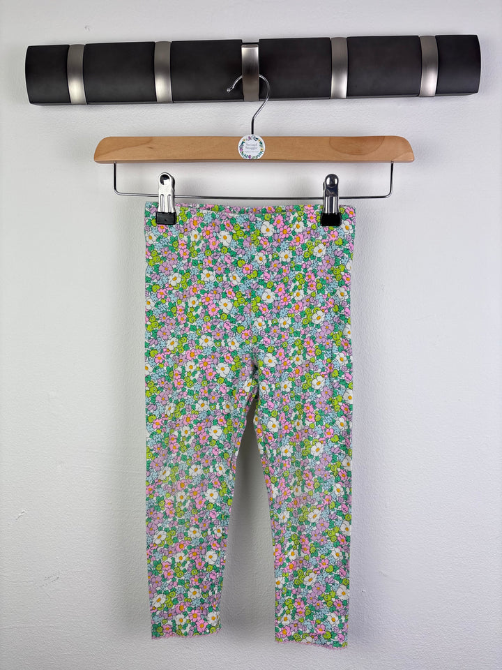Boden Multicolour Floral Leggings 2-3 Years