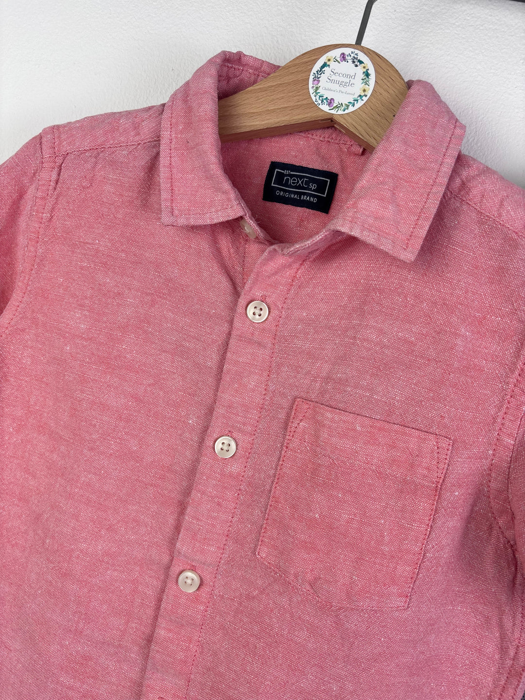 Next Pink & Grey Short Sleeve Shirts Set 3-4 Years-Shirts-Second Snuggle Preloved