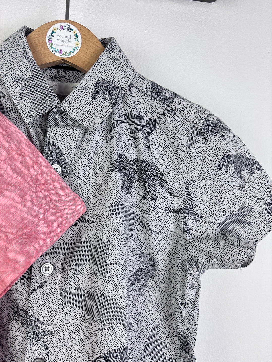 Next Pink & Grey Short Sleeve Shirts Set 3-4 Years-Shirts-Second Snuggle Preloved