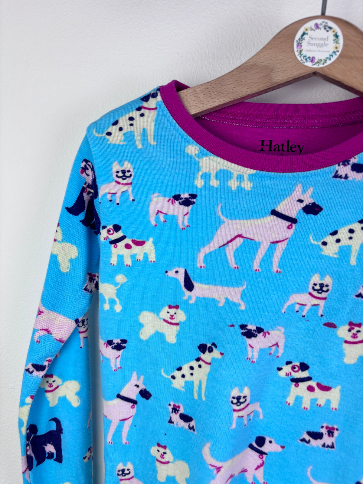 Hatley Blue Dog Print Pyjama Set 6-7 Years-Night Wear-Second Snuggle Preloved