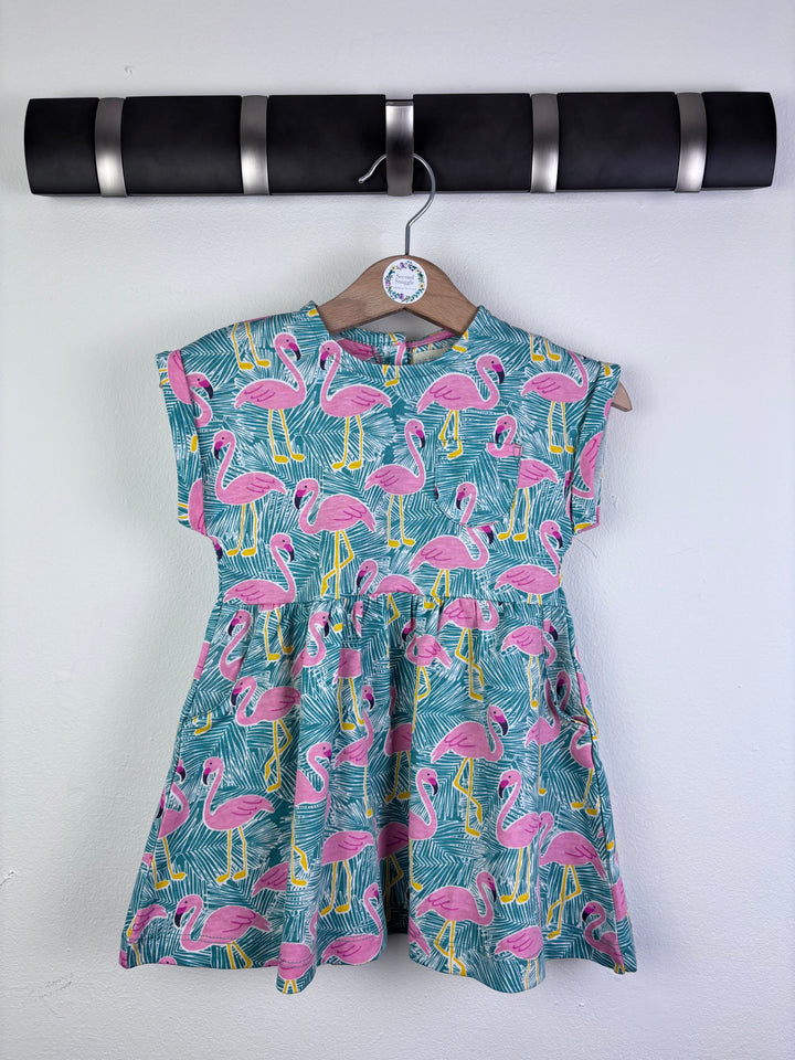 JoJo Maman Bébé Flamingo Print Dress 12-18 Months