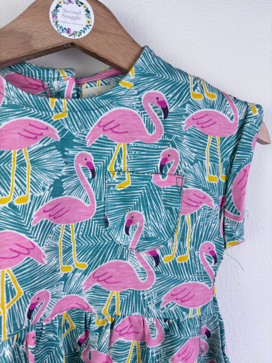 JoJo Maman Bébé Flamingo Print Dress 12-18 Months