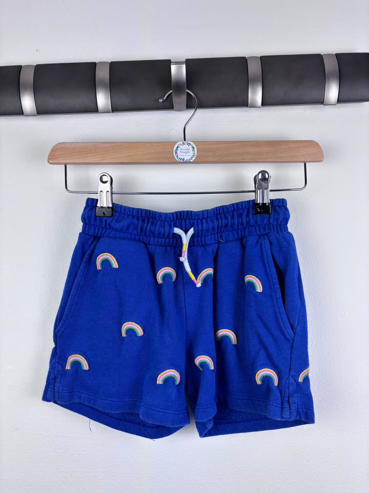 Boden Blue Rainbow Print Shorts 8 Years