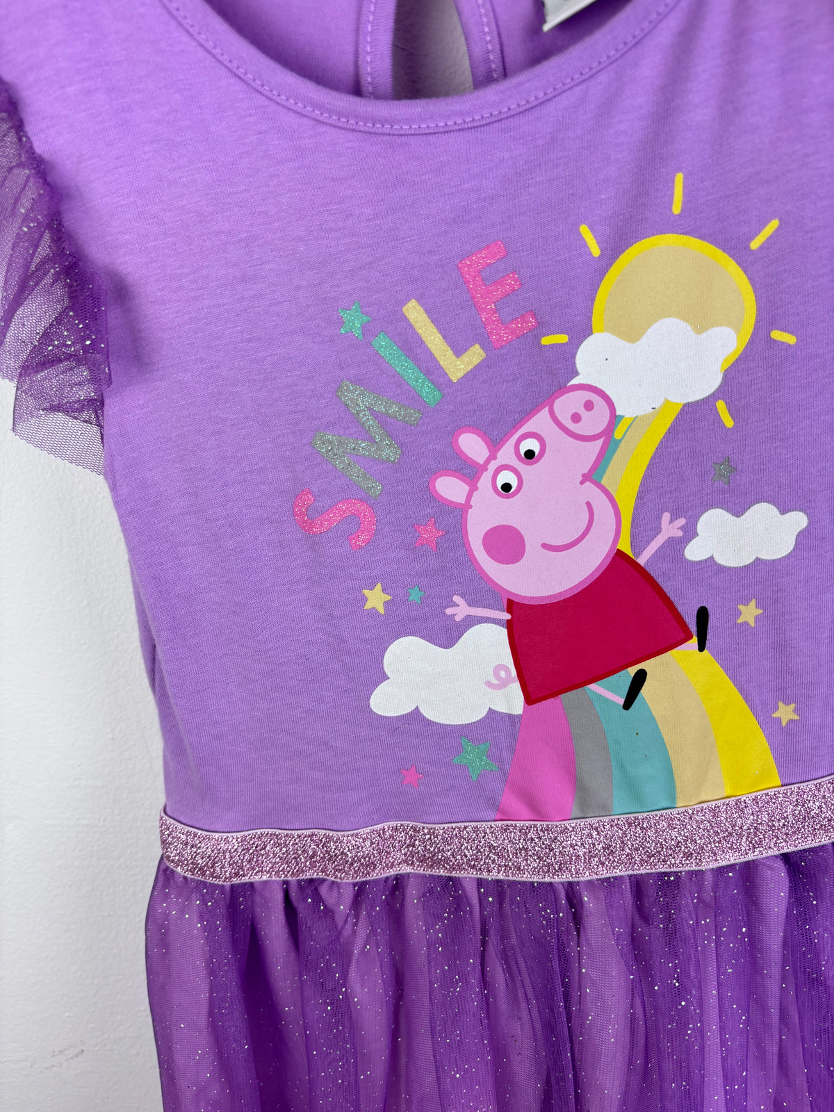 Character Purple Peppa Pig Tulle Dress 6-7 Years-Dresses-Second Snuggle Preloved